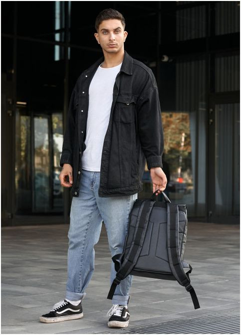 Рюкзак RollTop 0SHn чорний (R-22618001m-VS) Sambag (302450124)