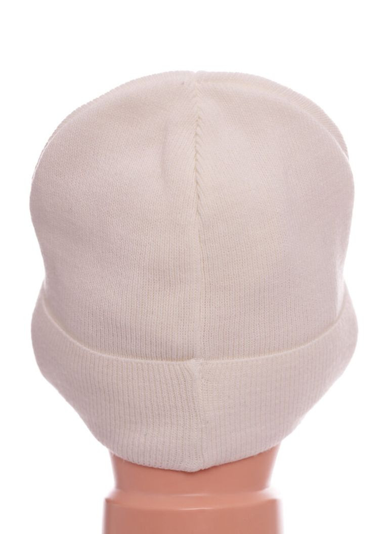 Шапка в'язка на трикотажі для хлопчика Just be cool молочна 6м+ (51528) BABYKROHA (323470003)