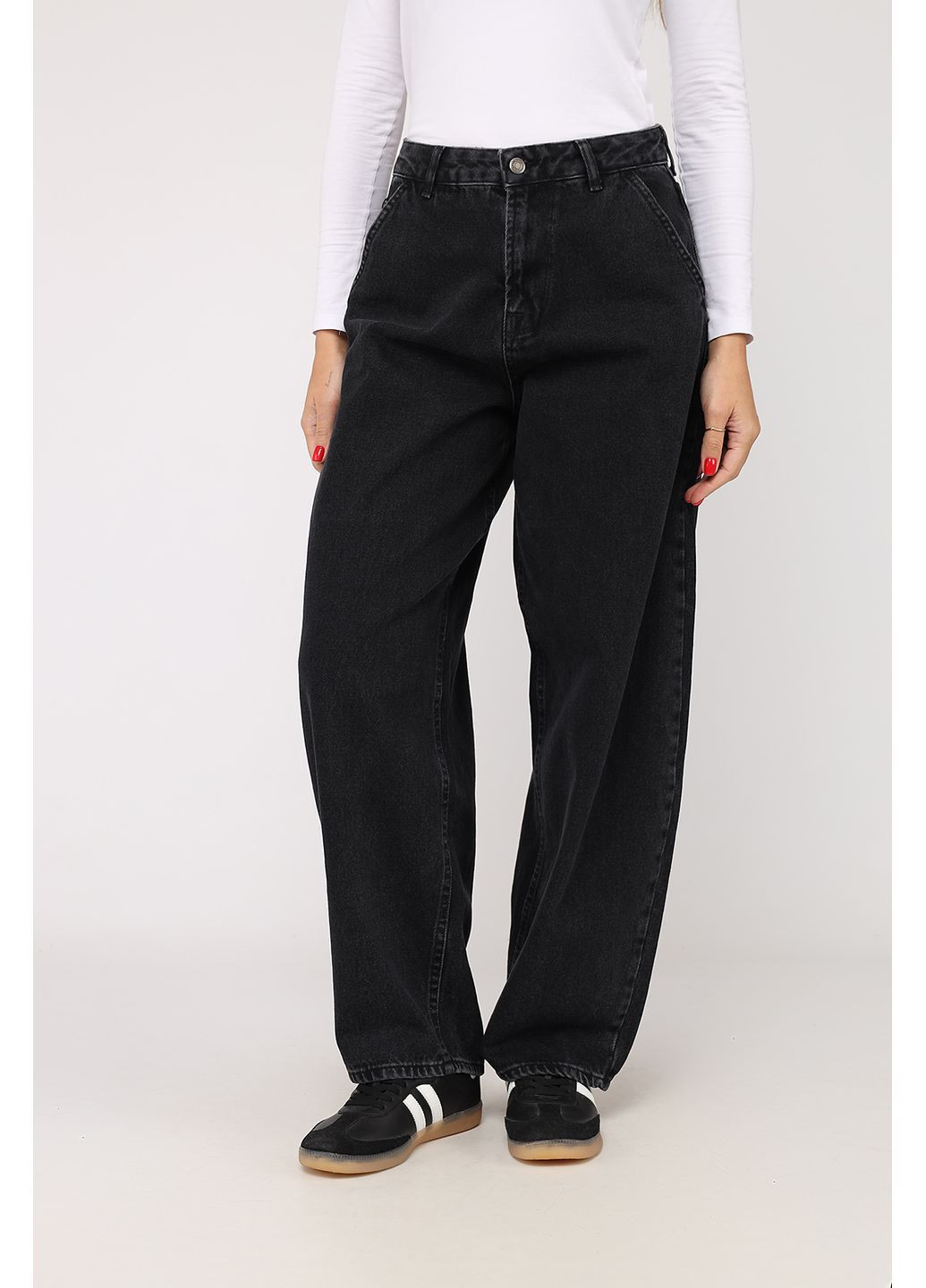 Джинси skater жіночі колір чорний ЦБ-00283995 Yuki - (364262398)