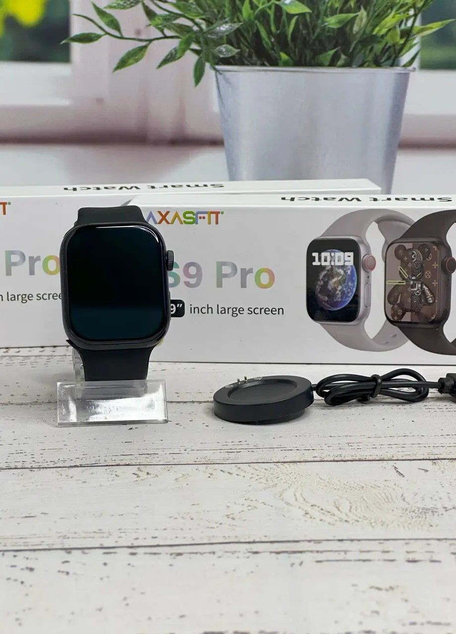 Смарт-часы 9-го поколения 45/49 мм с подсчётом калорий, пульсометром и шагомером, Black Smart Watch S9 PRO (369963549)