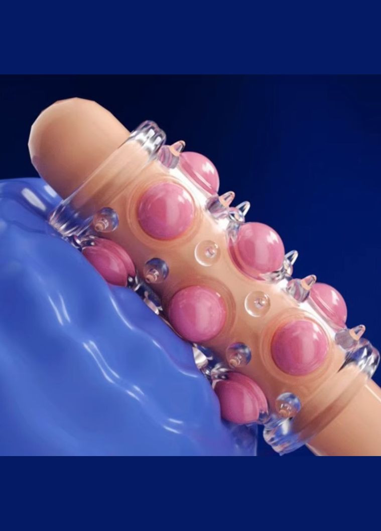 Насадка на пенис с 12 шариками (цена за 1шт.) OLO (331171499)