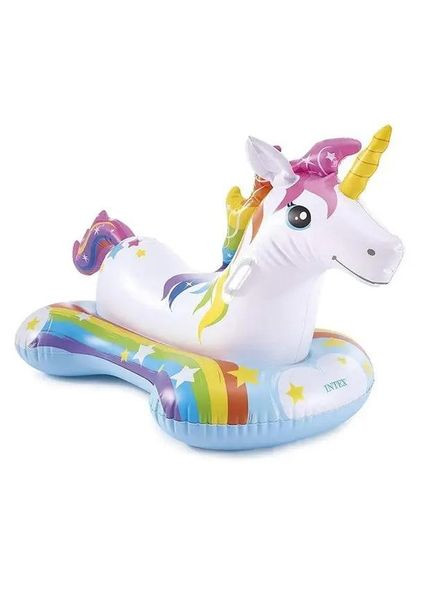 Детский надувной плотик для катания 57552 «Единорог», 163-86 см с ручками Intex (327797282)
