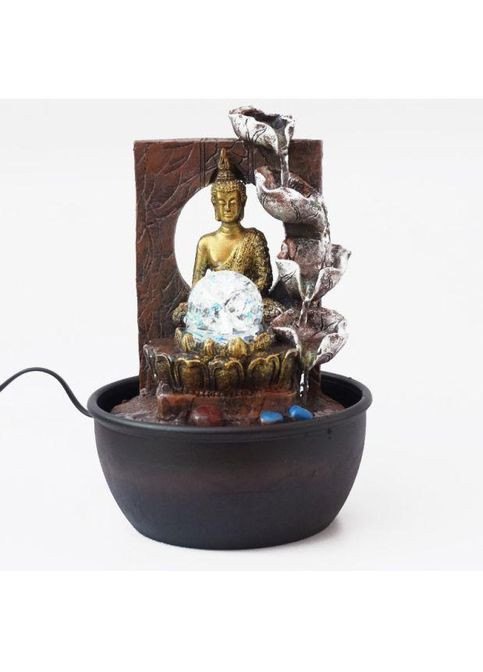 Кімнатний настільний фонтан з підсвічуванням Будда №10 No Brand (348437726)