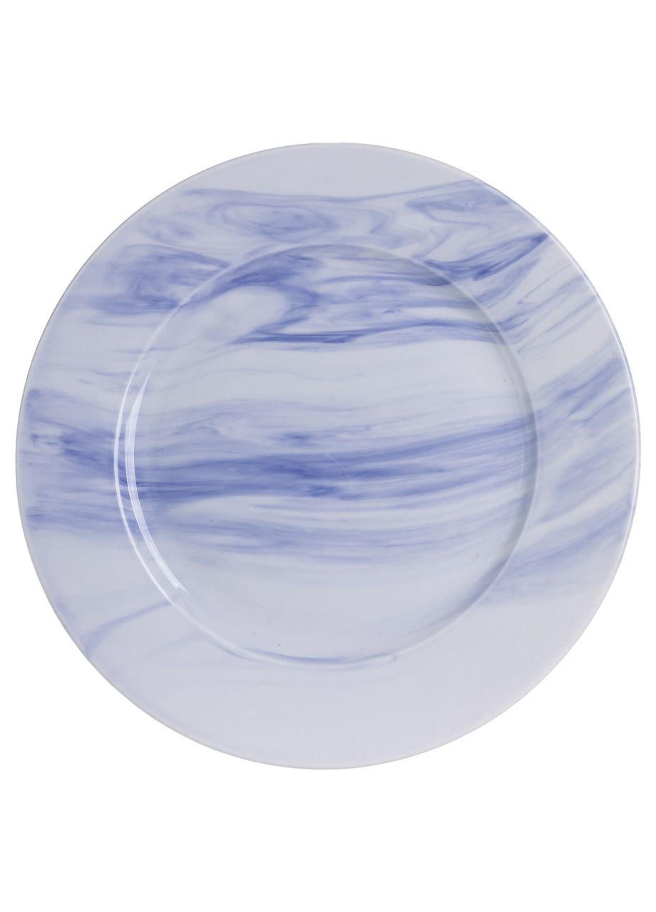 Столовий набір посуду тарілок і чашок 16 предметів на 4 особи Marble Clara порцеляновий Синій MD-16-3B Yiwu (369143933)