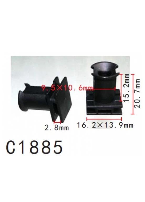 Кліпси для молдингів порогов VW, AUDI, SEAT, SKODA (6Q0853147, 6Q0.853.147, 12461) (уп. 100 шт.) No Brand (354756785)
