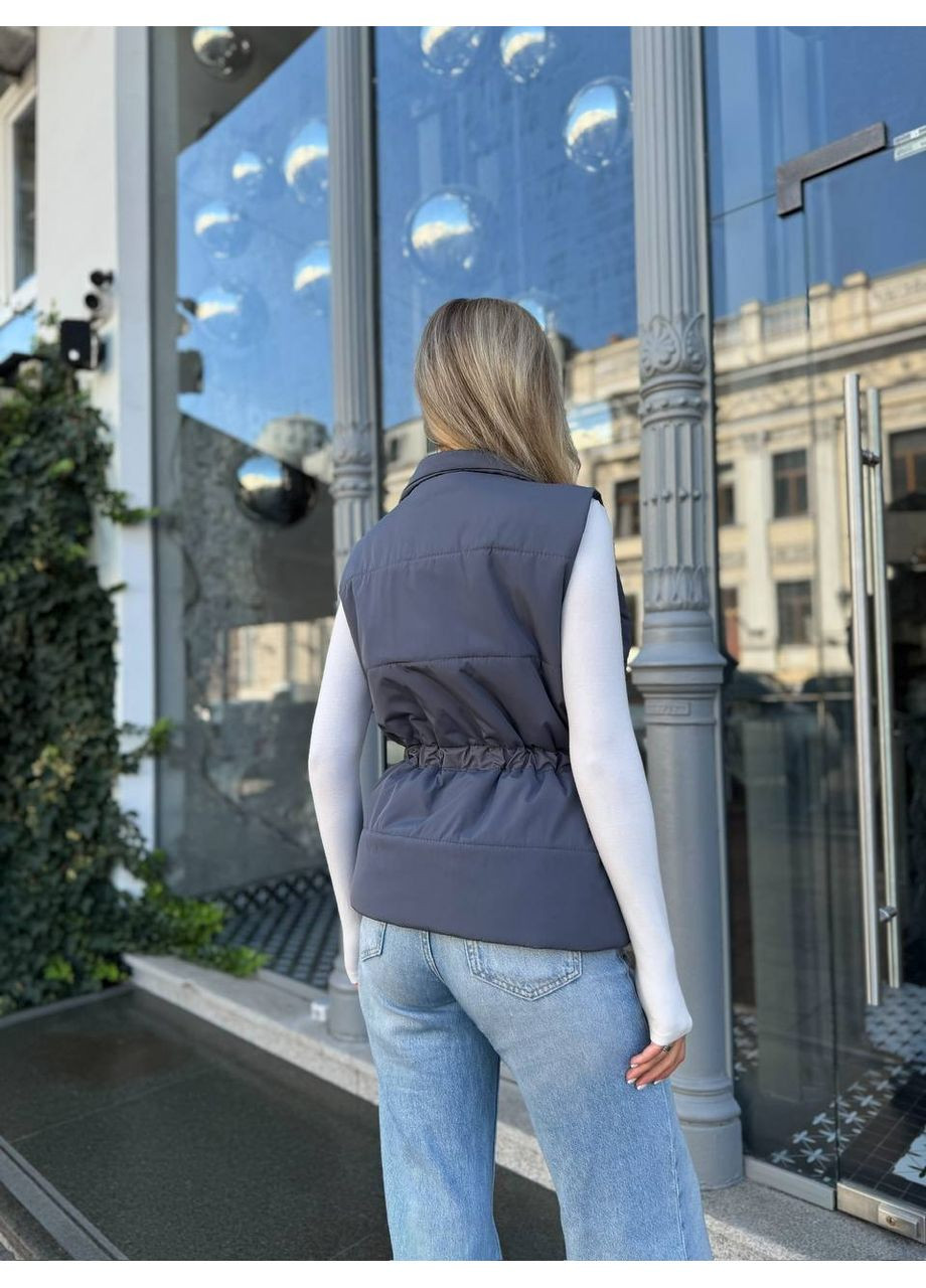 Осенняя жилетка женская на кнопках с кулиской (Замеры в описании) GD/GL Модний простір (366883366)