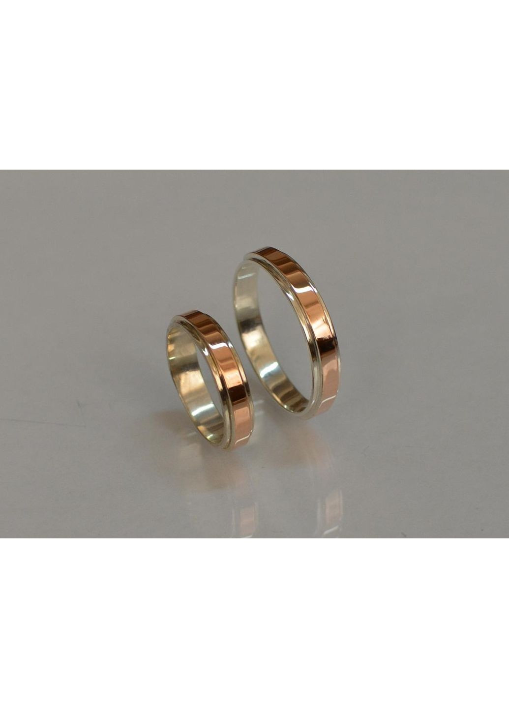 Срібна обручка з золотими накладками Silver Style (367112605)