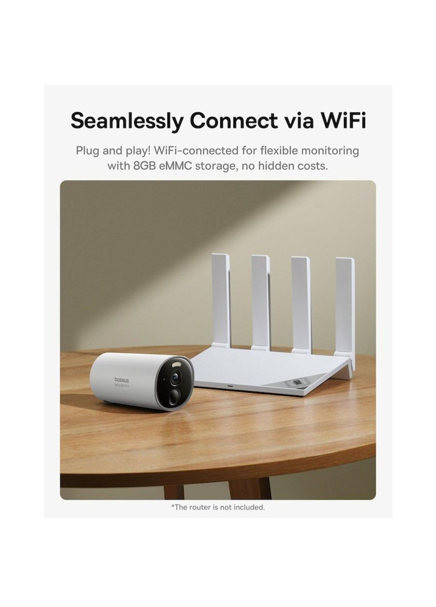 IP-камера видеонаблюдения Security B1 Outdoor Camera 2K White Baseus (364203474)