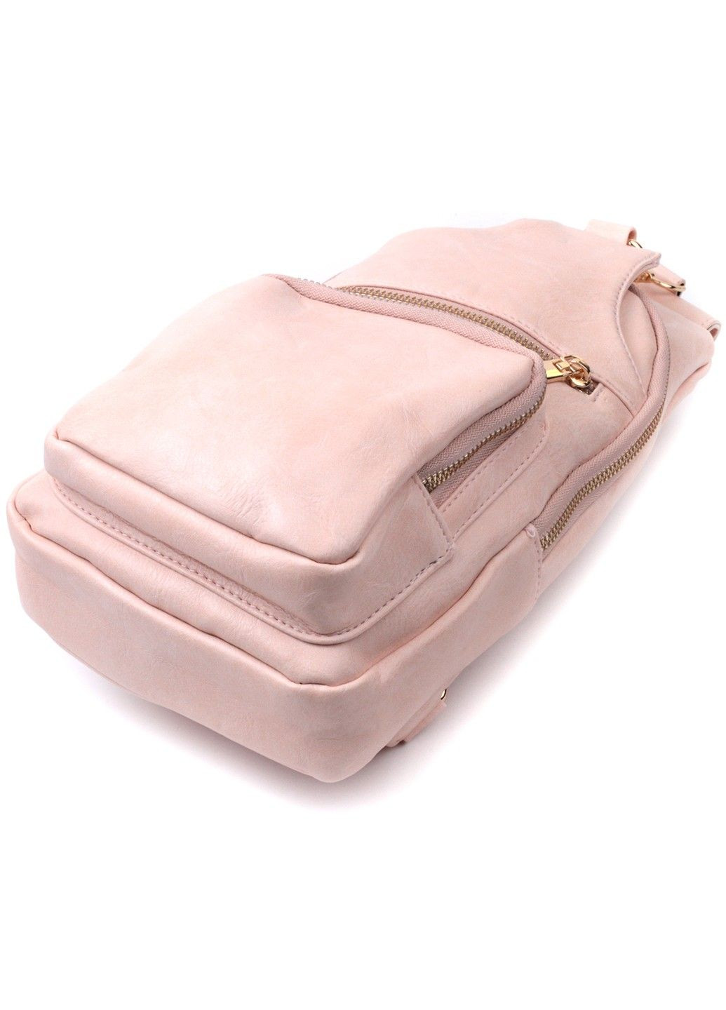 Женская слинг сумка через плечо из экокожи 22750 Розовый Vintage (303877344)