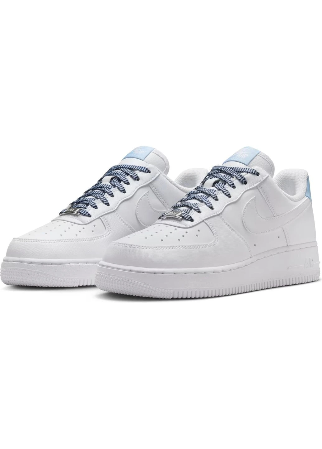 Кроссовки женские бело-голубые IB7167-101 Nike AIR FORCE 1 '07 белые (396998572)