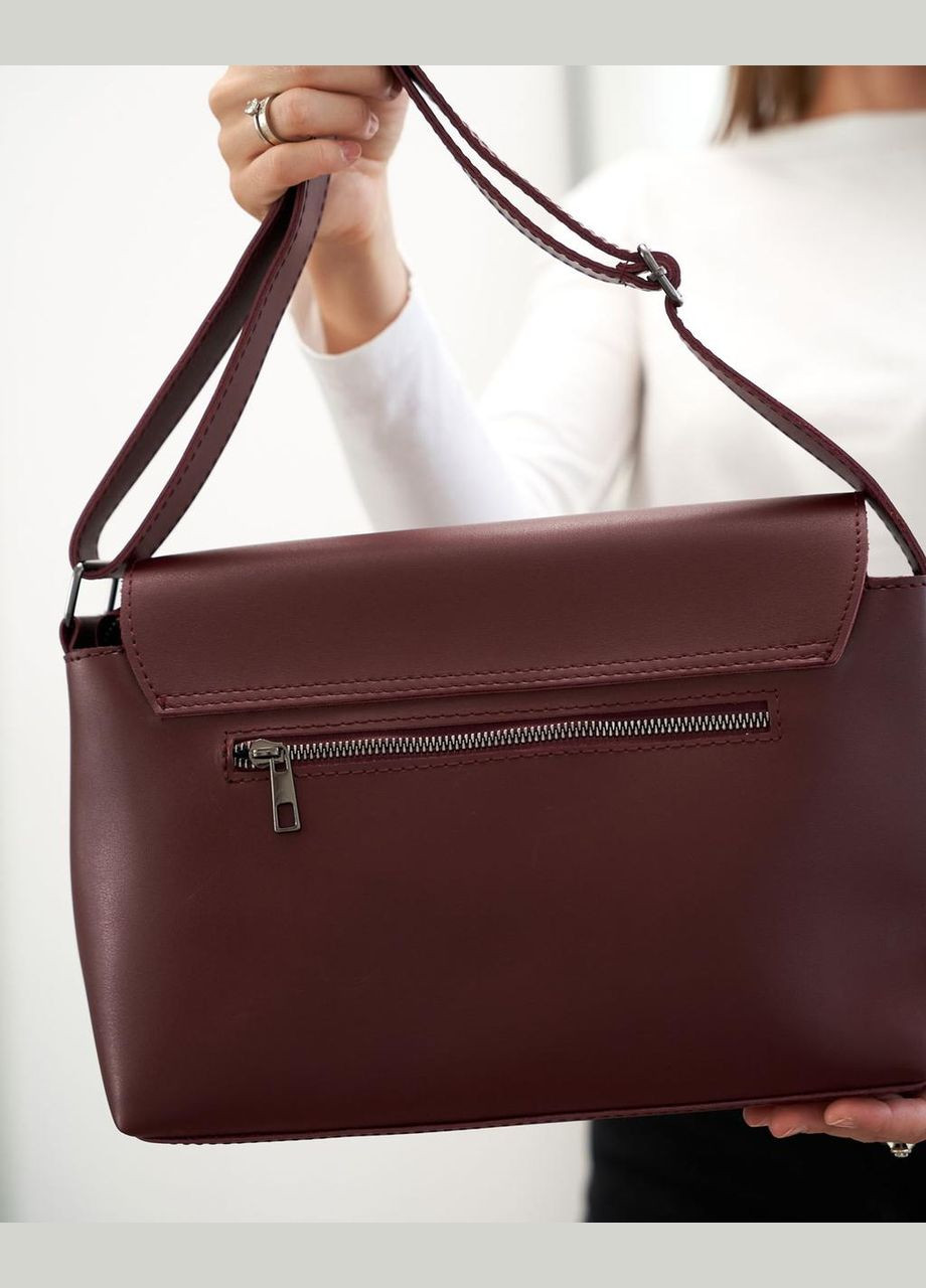 Жіноча сумка з регульованим плечовим ременем і одним відділенням бордова «Рейчел» WeLassie (307286857)