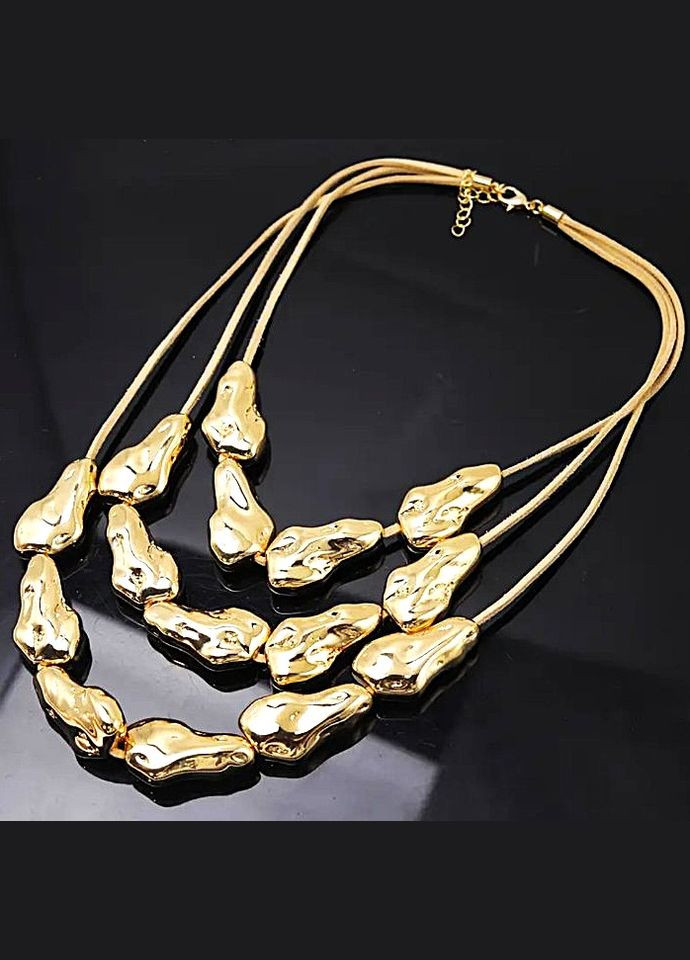 Колье многослойное Бусины барокко No Brand (347250591)