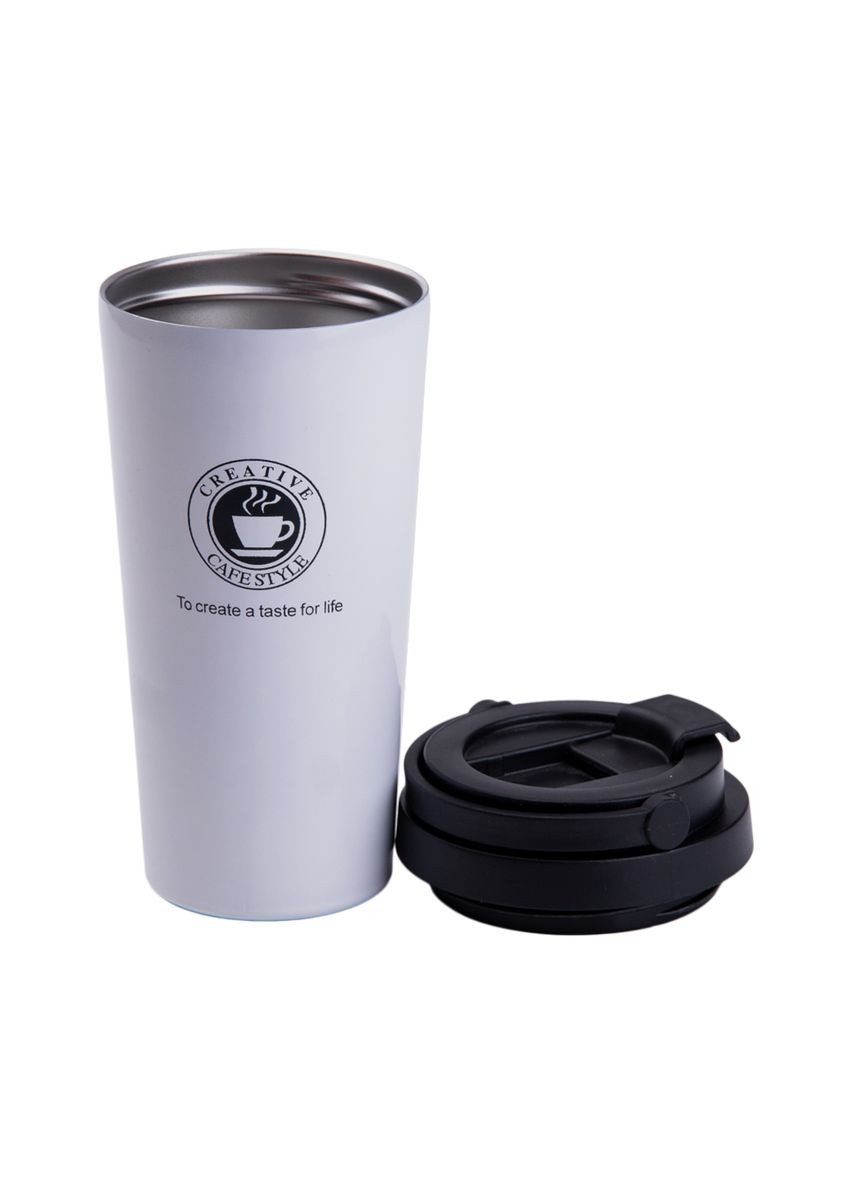 Термокружка с крышкой и ручкой Happy Life Vacuum Flask Bys House термос 500ml White No Brand HP-GM-501 (299239146)