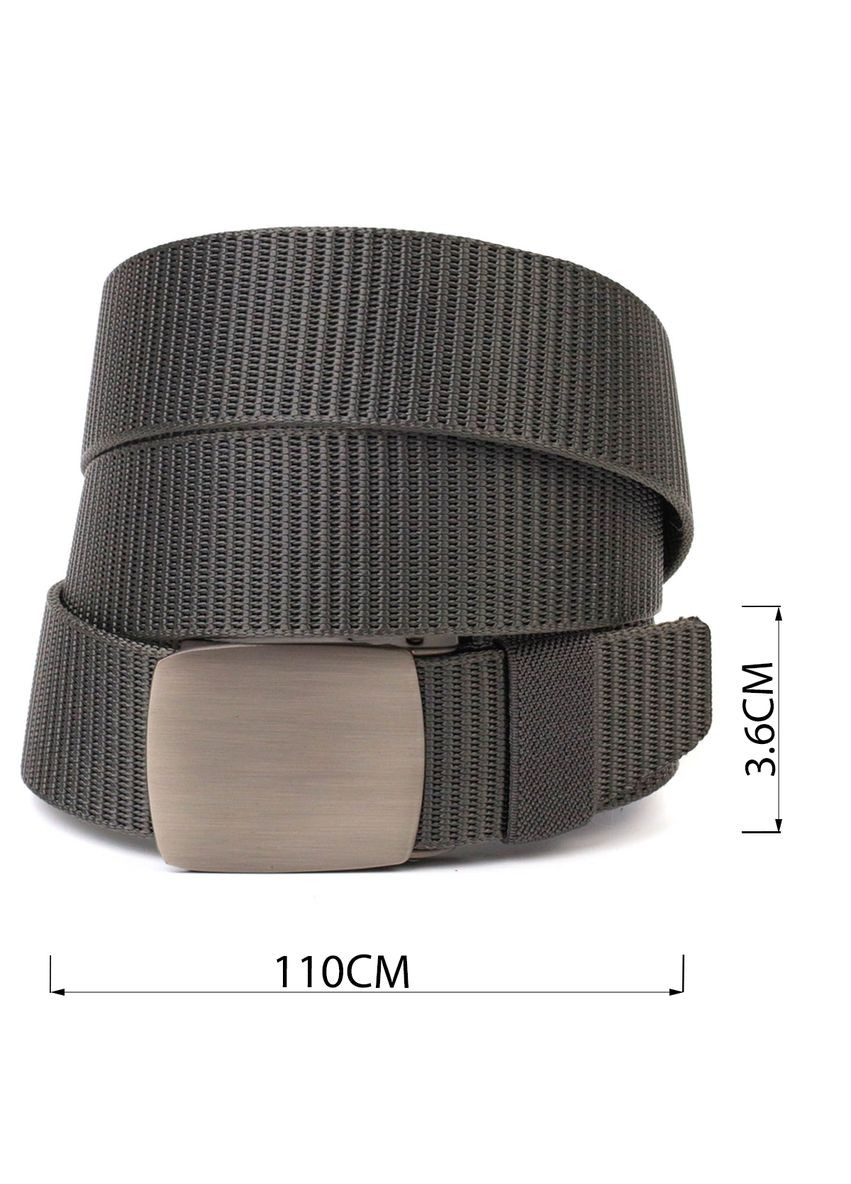 Практичний чоловічий ремінь з металевою пряжкою з текстилю 20597 Vintage (337353093)