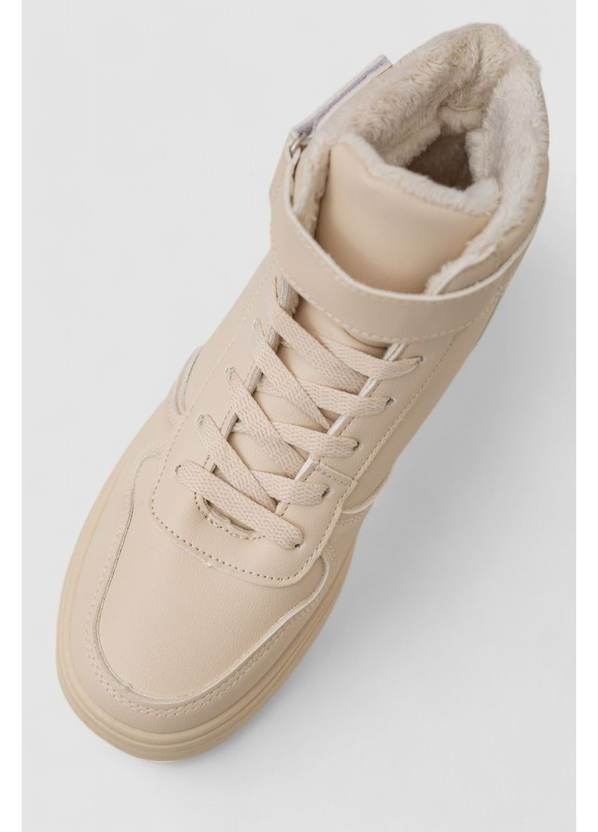 Кросівки жіночі зимові на хутрі, колір білий, 248RAM04 Ager бежеві всесезони (369973615)