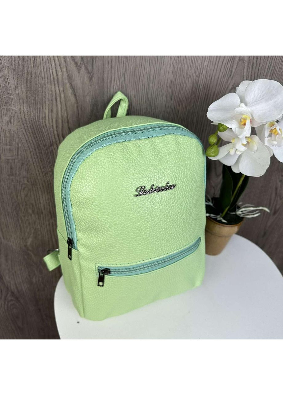 Детский мини рюкзак для девочек из искусственной кожи салатовый No Brand (351536509)