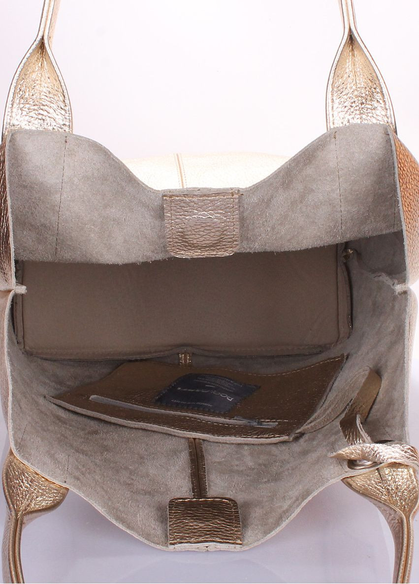 Жіноча шкіряна сумка Podium золота PoolParty (372657623)