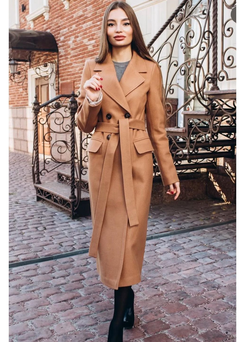 Коричневое зимнее Зимнее пальто С09 CHICLY