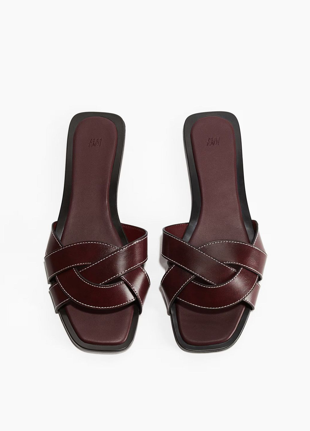 Темно-бордовые слайдеры H&M