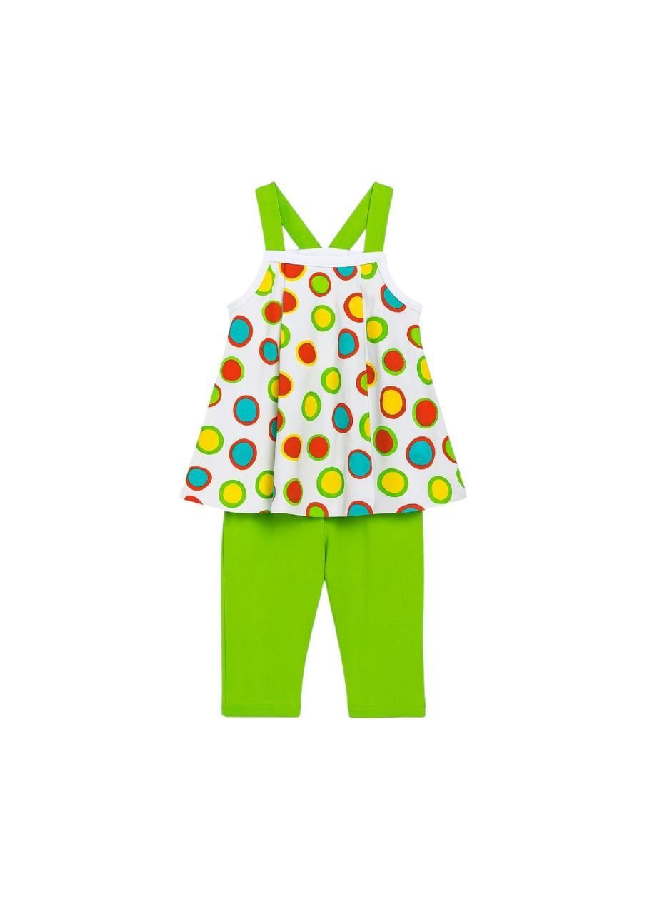 Білий літній костюм біло-салатовий Sprint