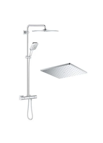 Душевая система с термостатом RAINSHOWER, хром, квадратная Grohe (401618955)