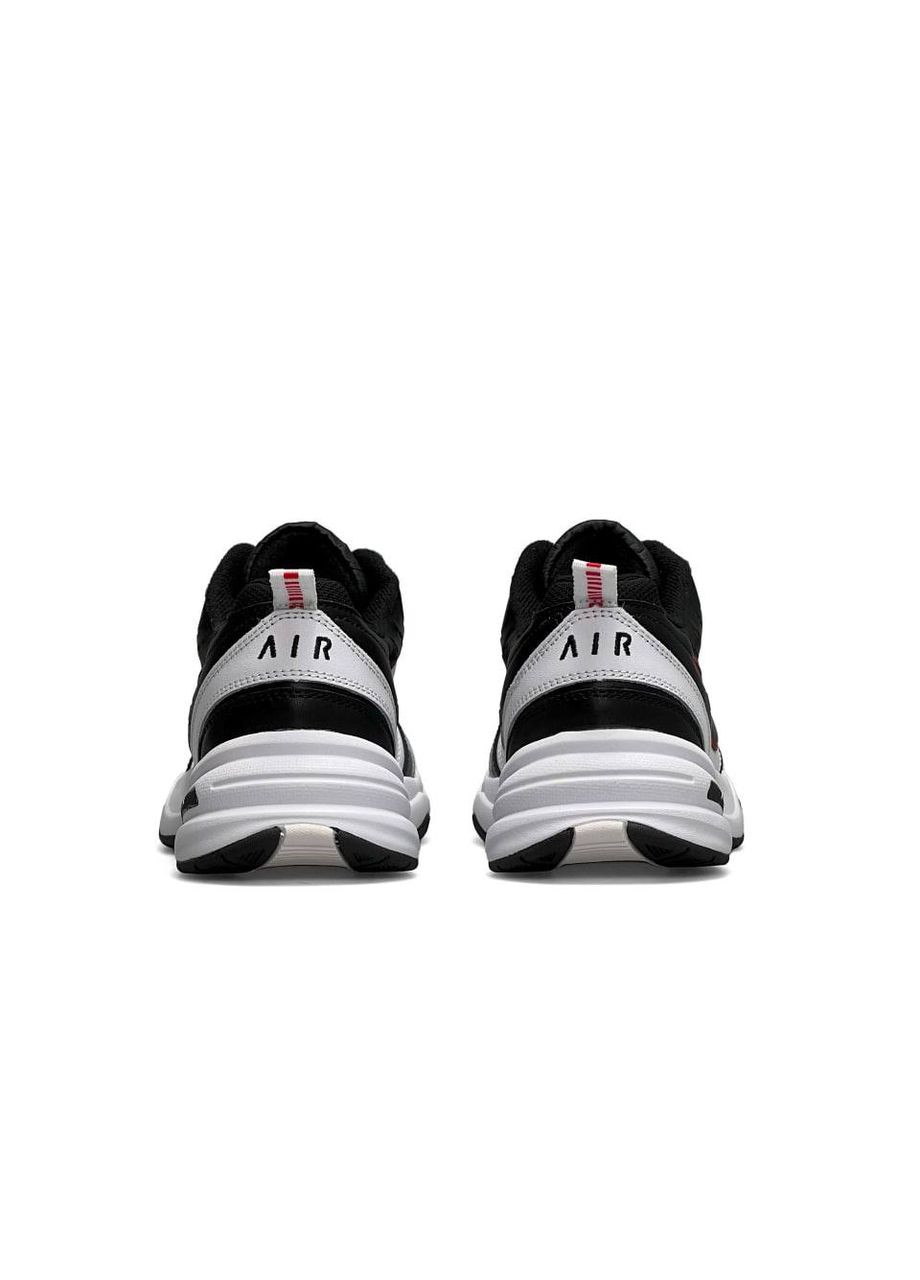 Чорно-білі кросівки чоловічі, вьетнам Nike Air Monarch White Black Red