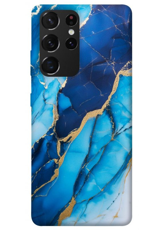 Чохол з принтом для Samsung Galaxy S21 Ultra / для самсунг галаксі С21 ультра Blue marble No Brand (338607567)