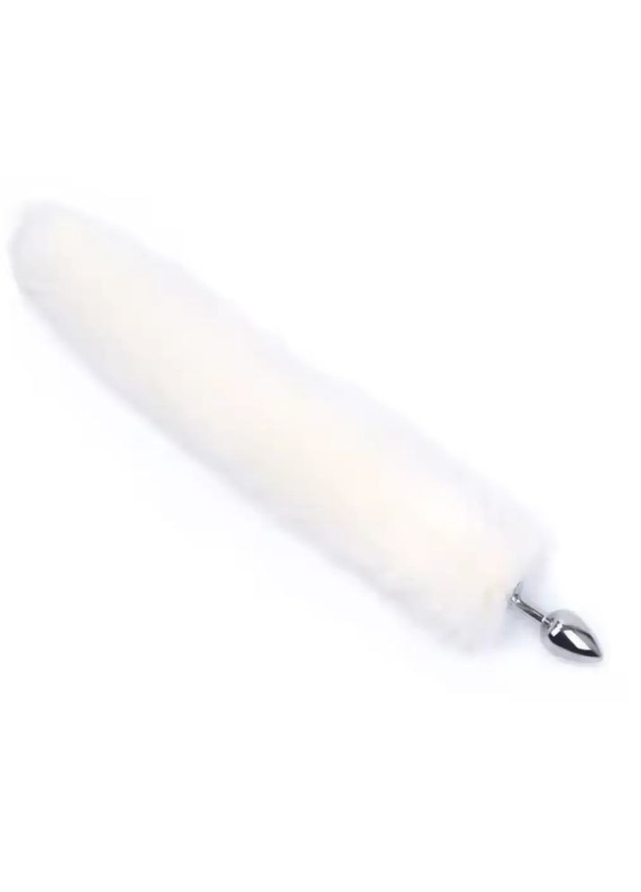 Анальная пробка с хвостом лисички белый No Brand (316684617)