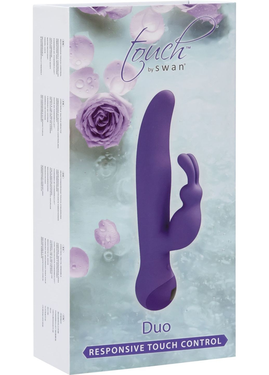 Вибратор-кролик с сенсорным управлением и ротацией Touch by - Duo Purple, глубокая вибрация Swan (335389909)