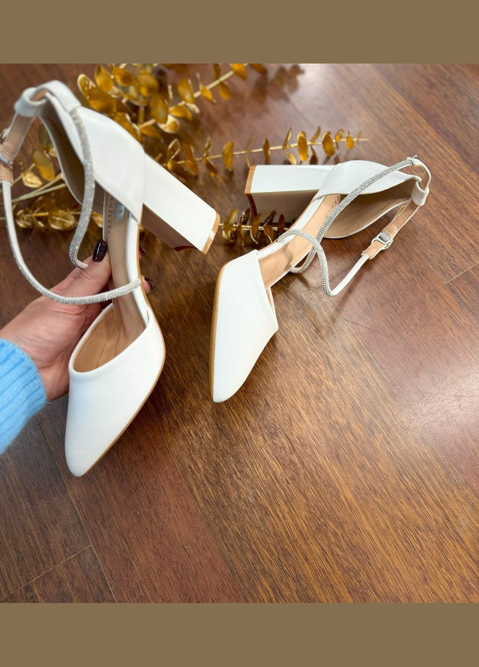 No Brand Свадебные женские туфли на квадратном каблуке с камнями. белый з искусственная кожа, — лето (322414812)