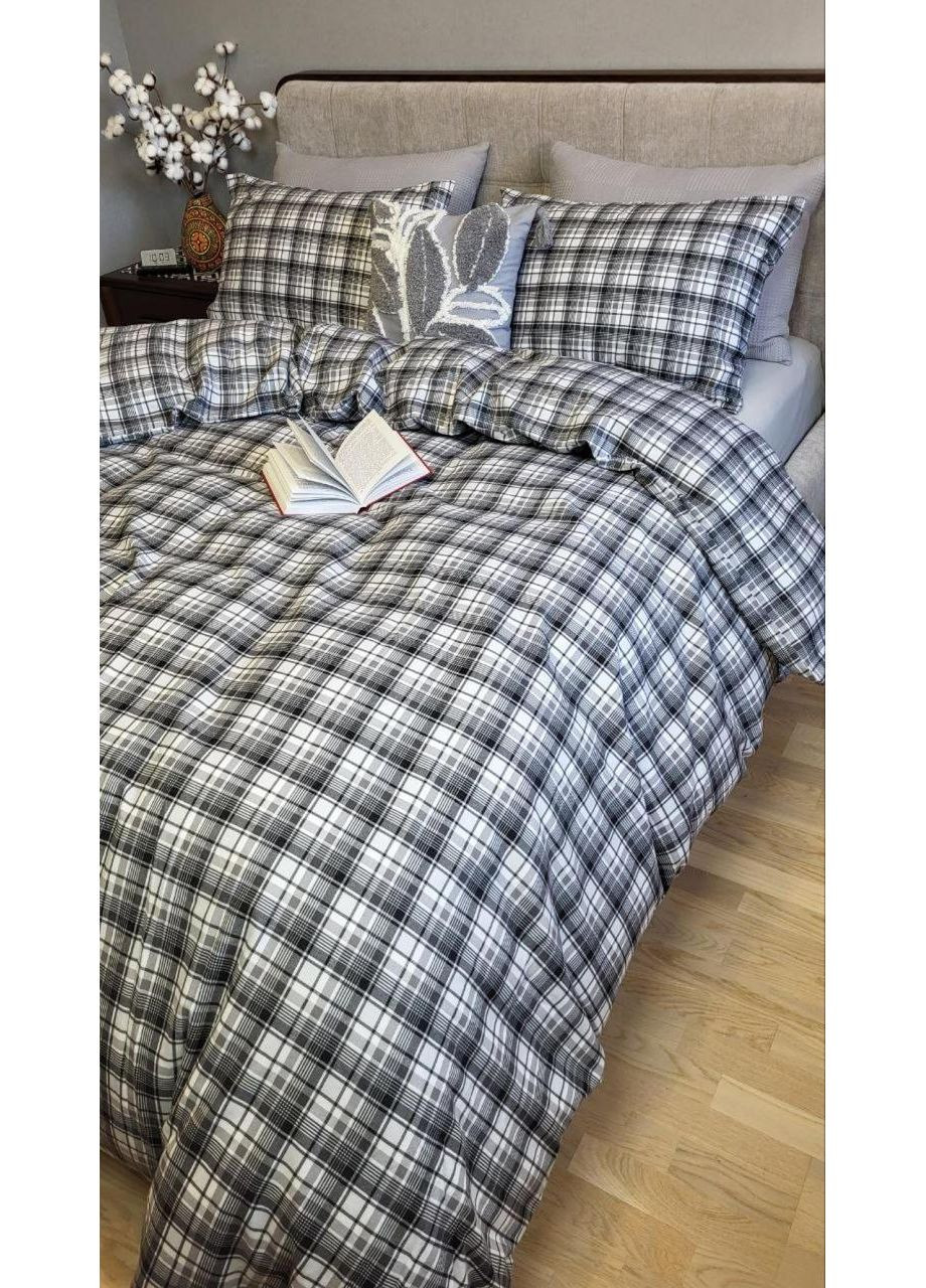 Постельное белье с резинкой Мустанг/, фланель(байка) Евро размер, наволочки 70/70 No Brand (363191108)