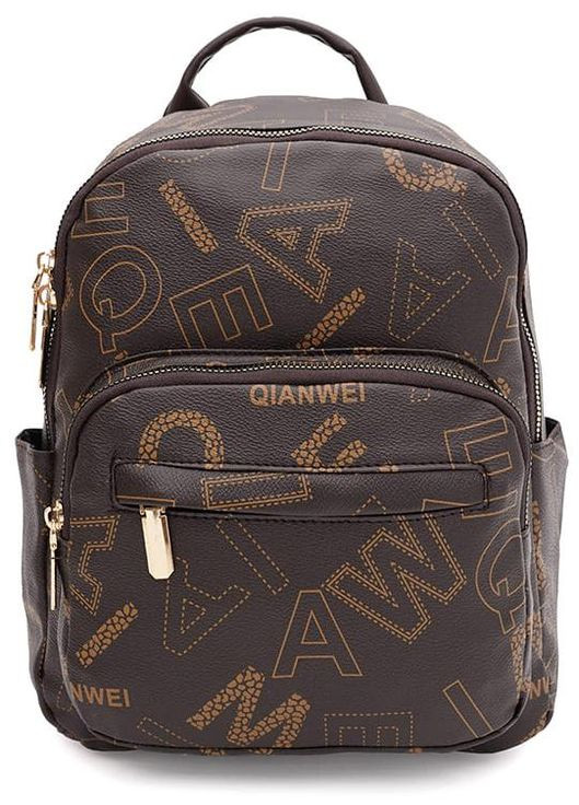 Рюкзак женский из экокожи 8 л городской маленький Коричневый 39371 Monsen (355884796)