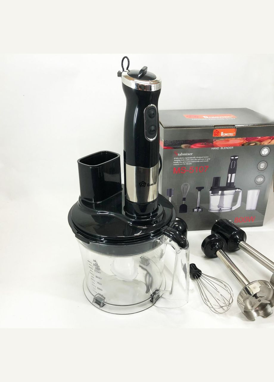 Блендер заглибний багатофункціональний 6 в 1 MS-5107 800 Вт, Потужний блендер для дому Domotec (364665568)