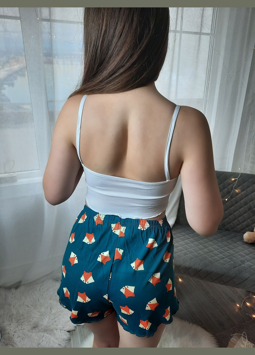 Зеленая всесезон женская пижама Saimeiqi