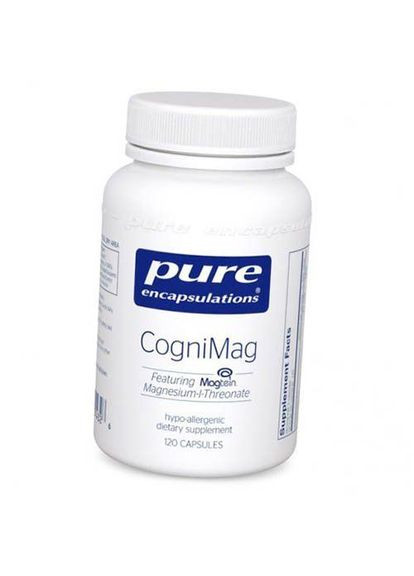 Магний Lтреонат, CogniMag (Magtein), 120капс (36361117) Pure Encapsulations (293254640)