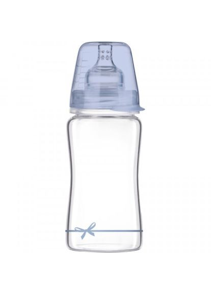 Пляшечка для годування (74/204boy) Lovi diamond glass baby shower скляна 250 мл блакитна (268141421)