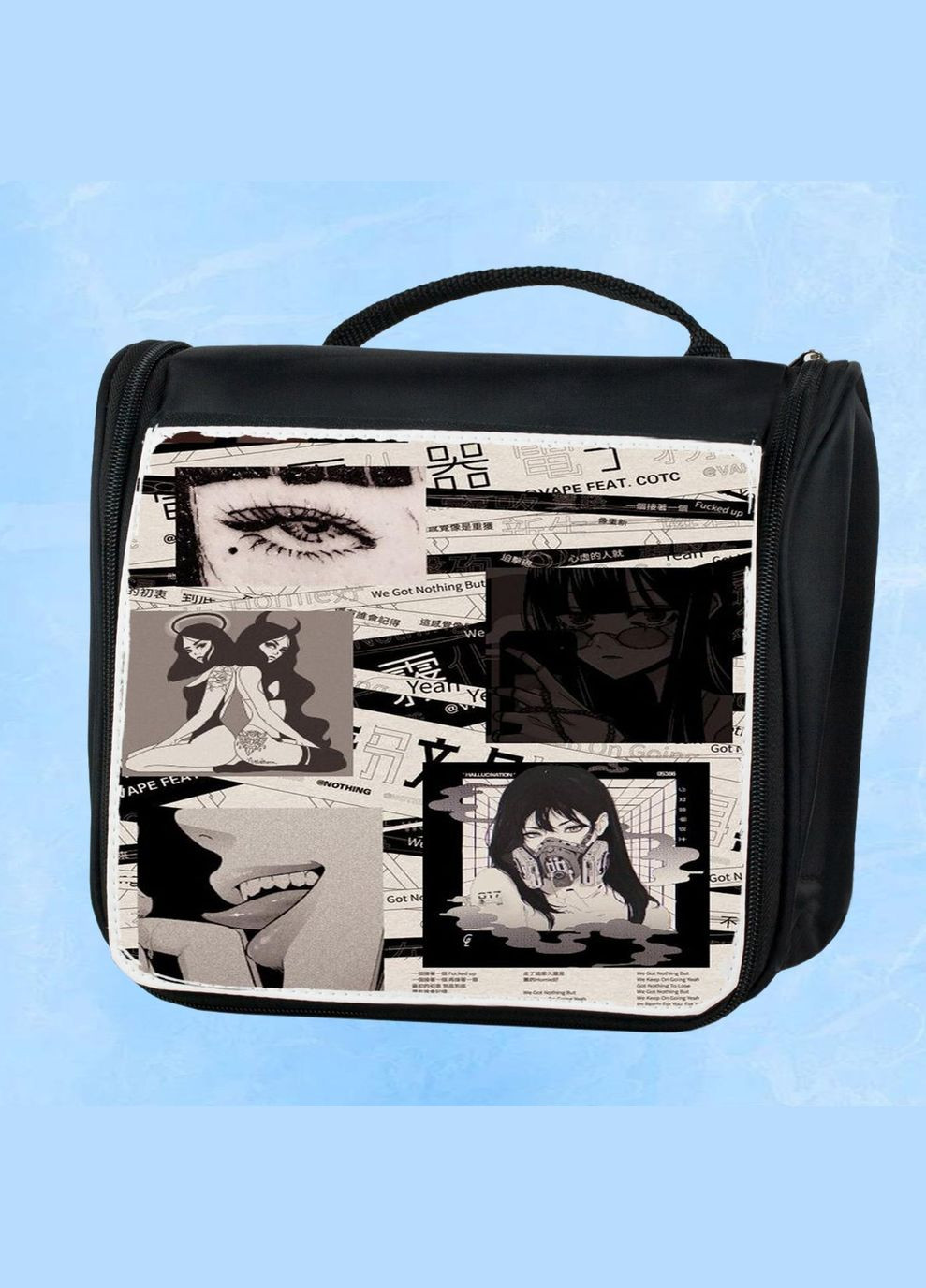 Дорожня сумка - органайзер для косметики несессер Art #176 Чорна No Brand (318677401)