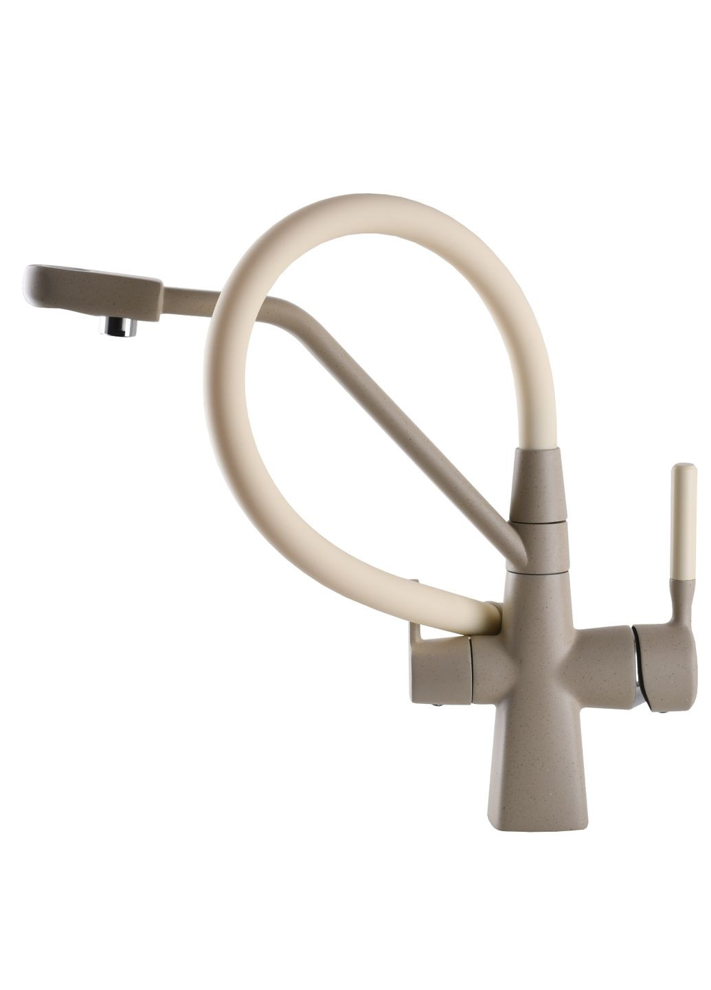 Змішувач для кухні під осмос GLLR-0700-L-04-06 гофрований на гайці латунь, Беж Globus Lux (335040527)