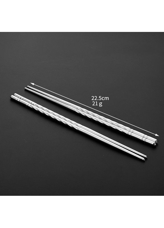 Многоразовые палочки для суши и еды из нержавеющей стали 1 пара в подарочной коробочке No Brand (362135499)