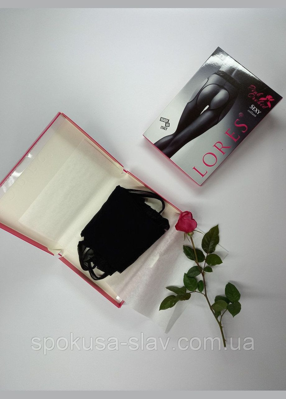 Чуттєві панчохи з поясом в чорні Sexy Lores (324833160)