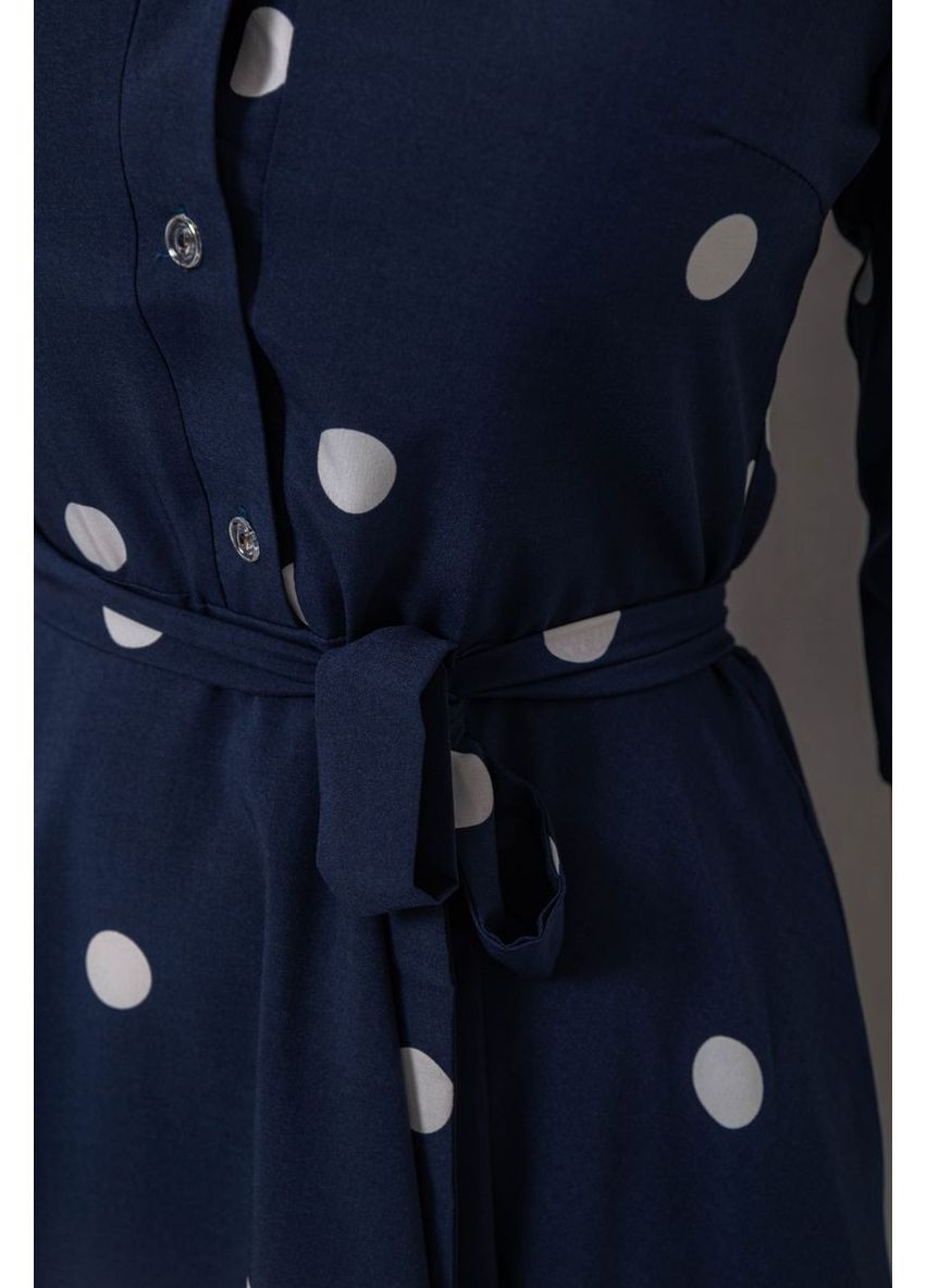 Синя сукня софт з принтом у горох,, 230r1011-6 Ager