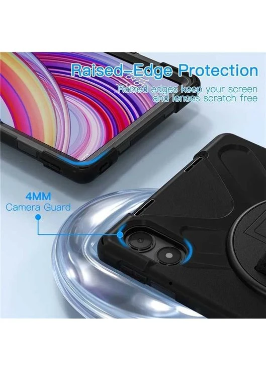 Чохол Rugged 3 Layers броньований протиударний з захистом для Xiaomi Redmi Pad Pro 12.1 / Poco Pad 2024 Чорний No Brand (394038259)