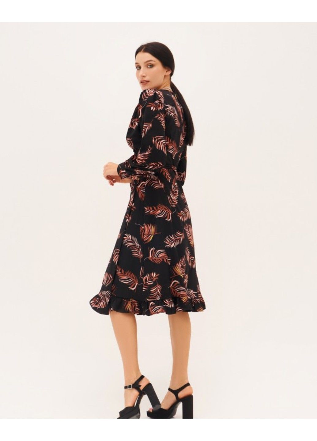 Черное повседневный платье sa-394 xl черный ISSA PLUS