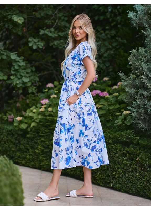 Белое платье sa-640 белое ISSA PLUS однотонное