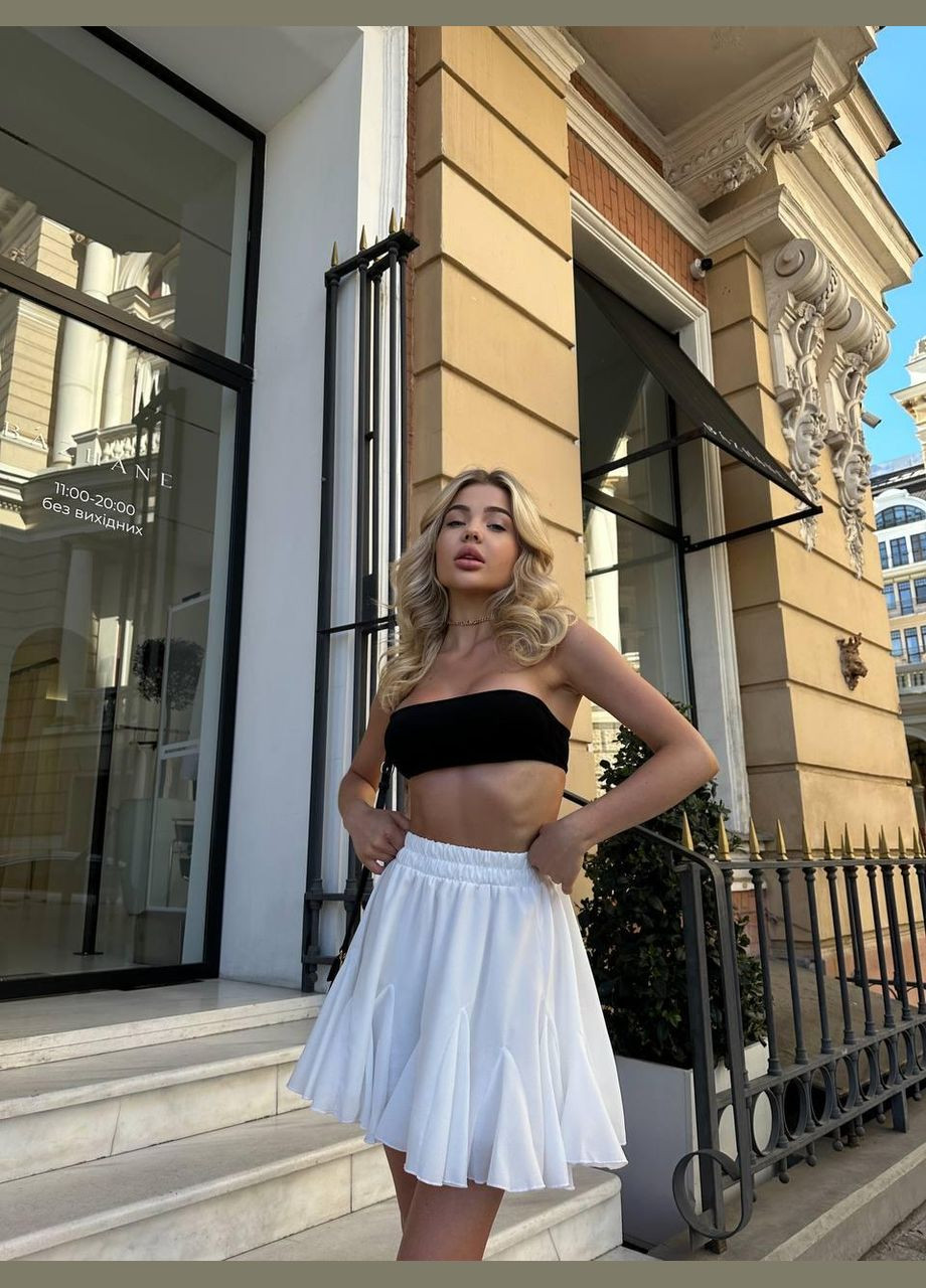 Спідниця - плісе жіноча в стилі Baby doll літня легка креп шифон JUGO STYLE H № 313 (298294974)