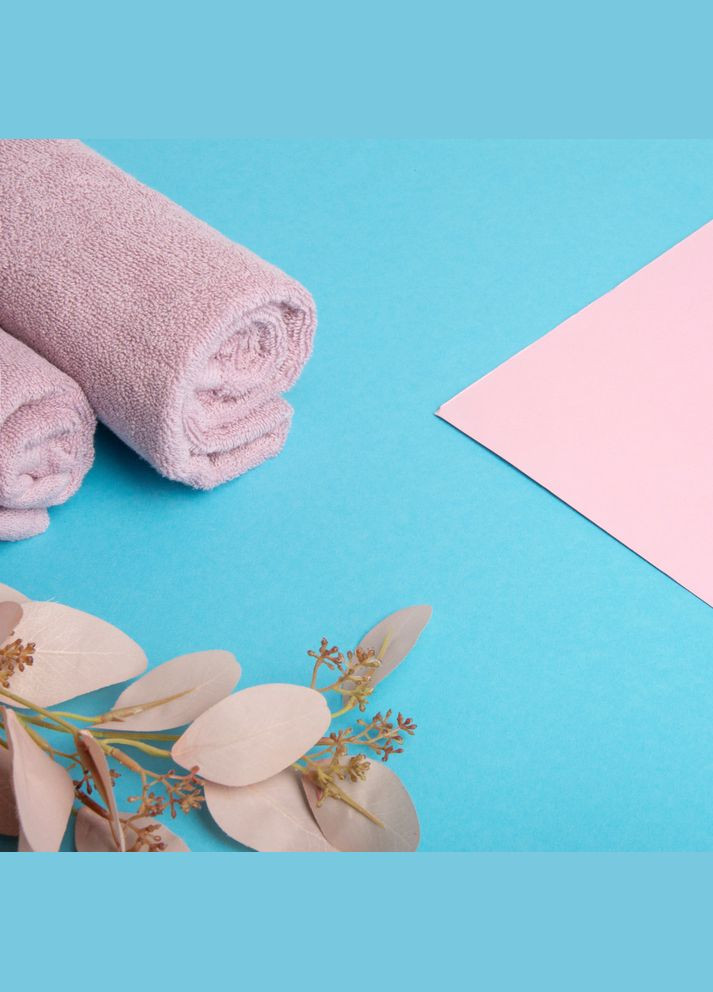 Полотенце махровое 70х140 Нежность банный щел 500 г/м2 хлопок, натуральный хлопковый, пудра IDEIA розовый