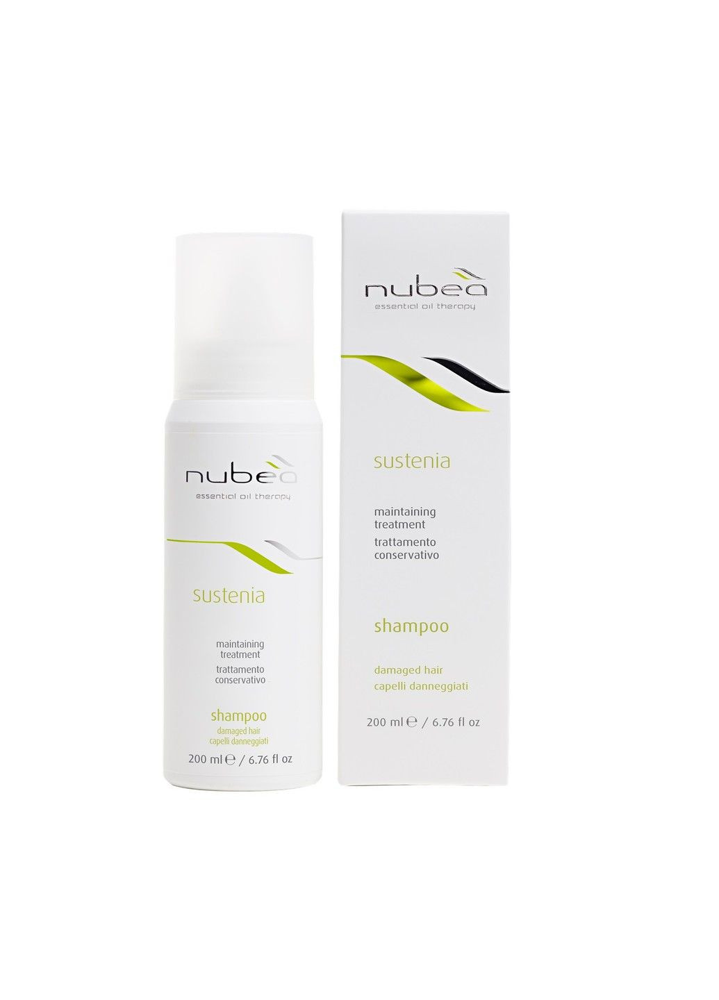 Шампунь для пошкодженого волосся Sustenia Damaged Hair Shampoo 200 мл Nubea (331144988)