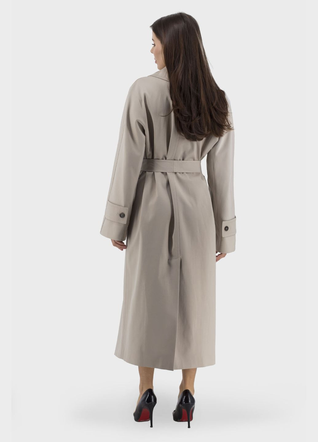 Жіночий двобортний класичний плащ з поліестеровою підкладкою Kent (, ), 48019 на гудзиках демісезон (331785883)