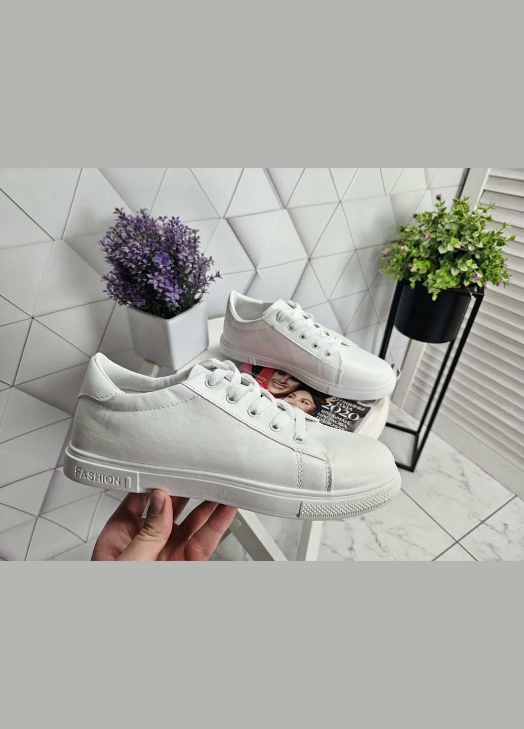 Кросівки кеди класичні білі No Brand білі (322650825)