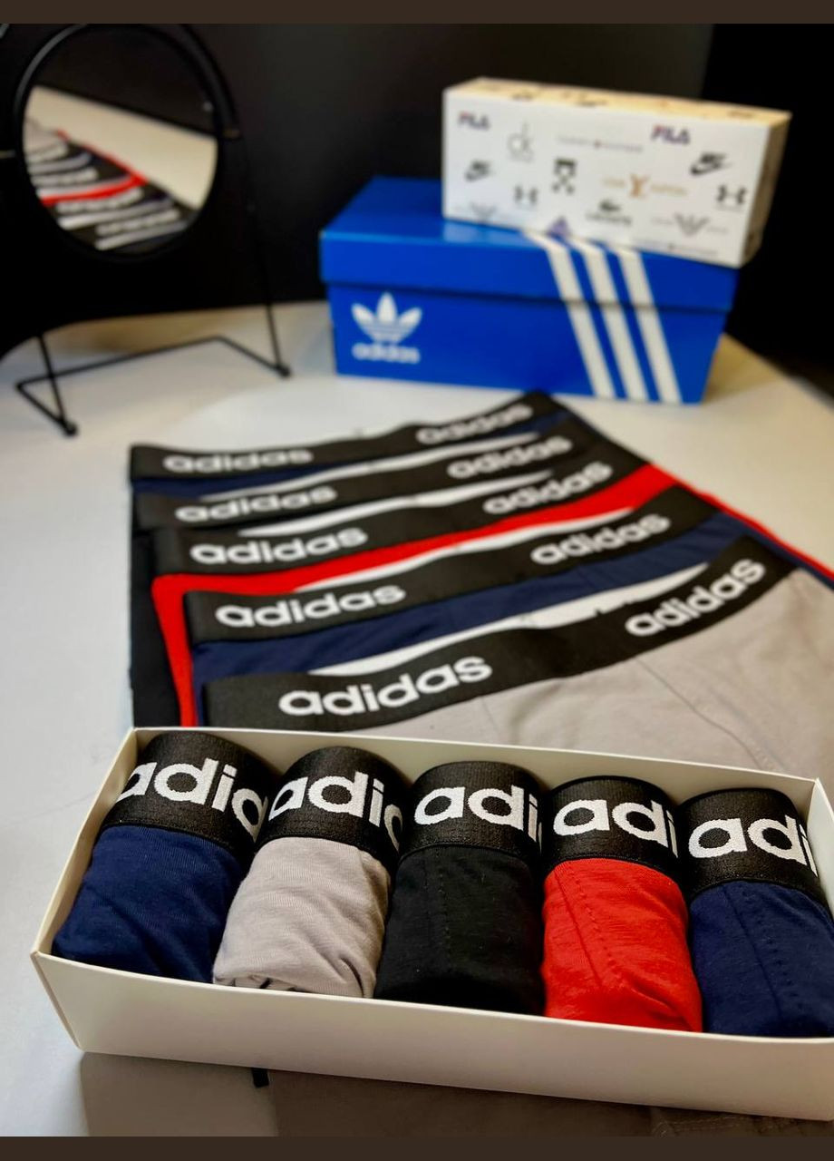 Набор мужских трусов боксеров Адидас - 5 шт No Brand (331171841)